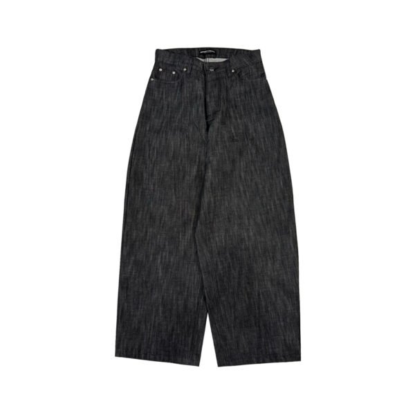 RAW DENIM BAGGY CULTURE BLACK HITAM MOODDAY PROJECT