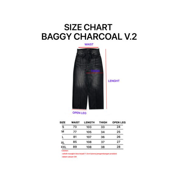 BAGGY PANTS DENIM CHARCOAL V2 MOODDAY PROJECT - Image 7