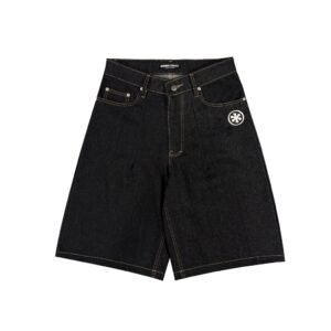 RAW DENIM JORTS PANTS HITAM OSAKA MOODDAY PROJECT