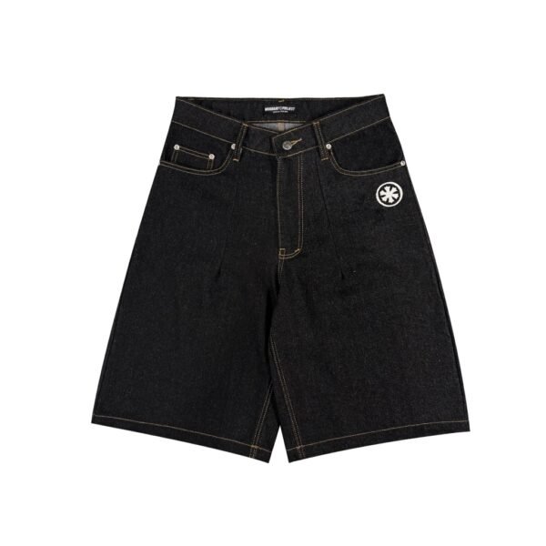 RAW DENIM JORTS PANTS HITAM OSAKA MOODDAY PROJECT