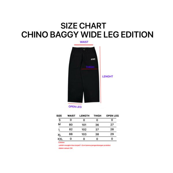 CHINO BAGGY WIDELEG BLACK MOODDAY PROJECT BORDIR - Image 6