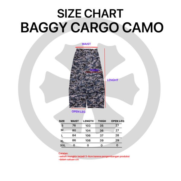 CARGO BAGGY CAMO NAVY MOODDAY PROJECT CARGO PANTS - Image 6