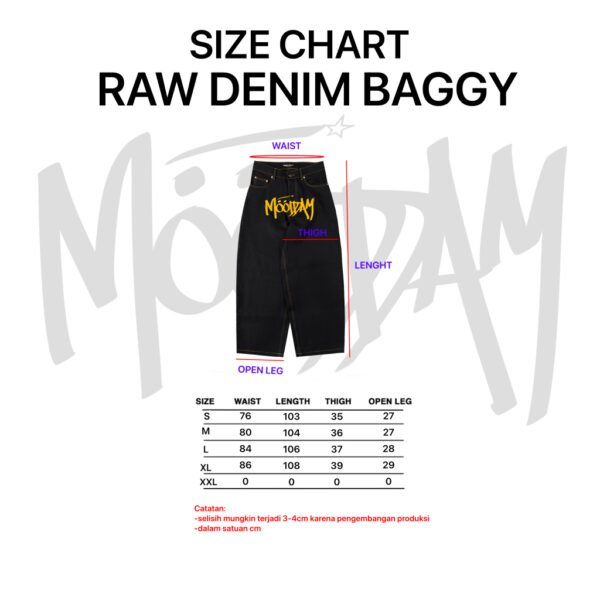 RAW DENIM BAGGY OG LOGO MOODDAY PROJECT - Image 8