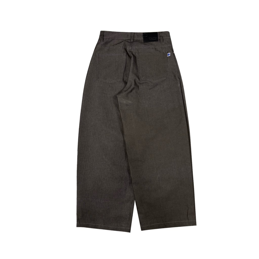 RAW DENIM BAGGY CULTURE HERINGBONE BROWN MOODDAY PROJECT - Image 2