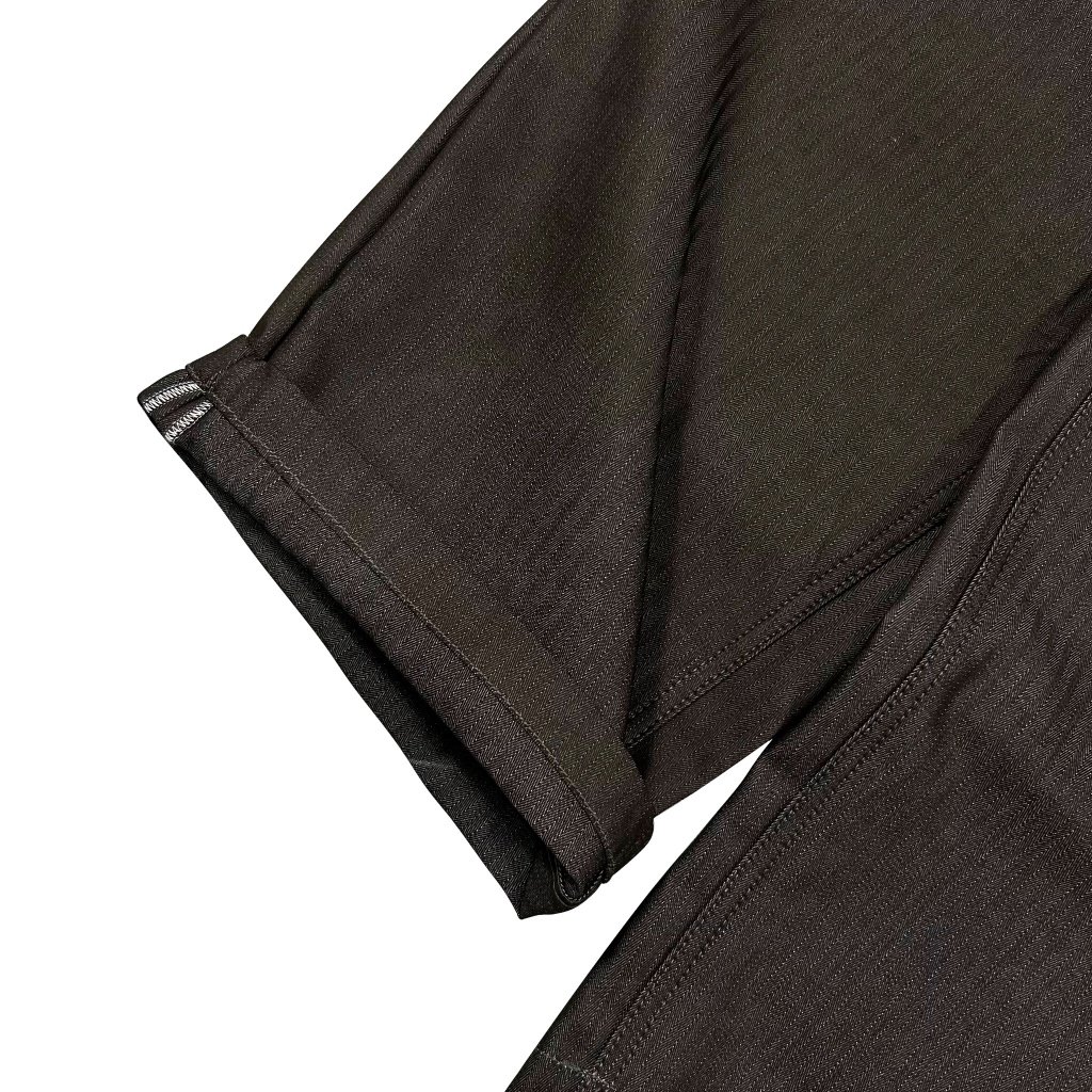 RAW DENIM BAGGY CULTURE HERINGBONE BROWN MOODDAY PROJECT - Image 5